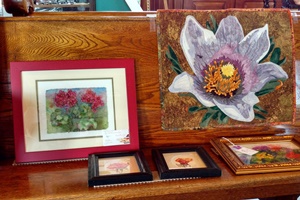 purple flower painting