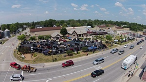 Drone view of Standish Depot 2015 car show