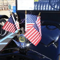 flags hood ornament