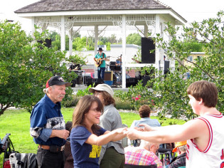 Crowd enjoying Standish Depot Summer Concert