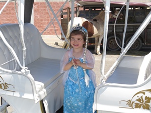 Princess awaiting her carriage ride